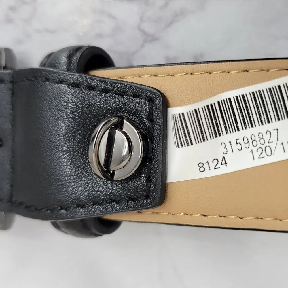 Louis Feraud Paris Classic Black Leather Belt